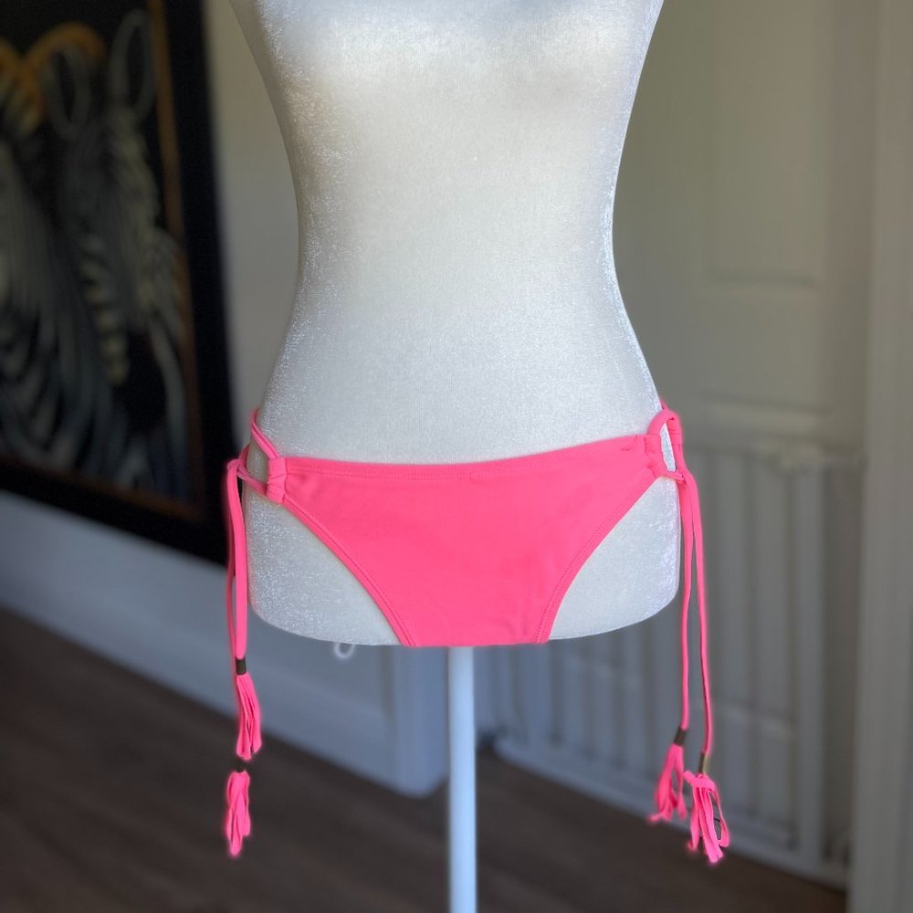 Neon Pink Fringe Bikini Bottoms